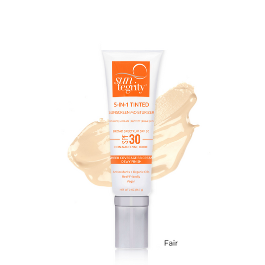 Suntegrity 5 in 1 Moisturizing Face Sunscreen - Tinted SPF 30 Sun - Fair